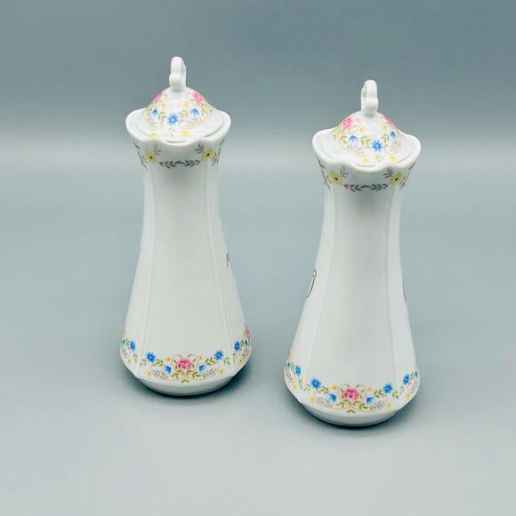 Chodziez Made in Poland Oil and Vinegar Floral Porcelain Cruet Set - Picture 3 of 11